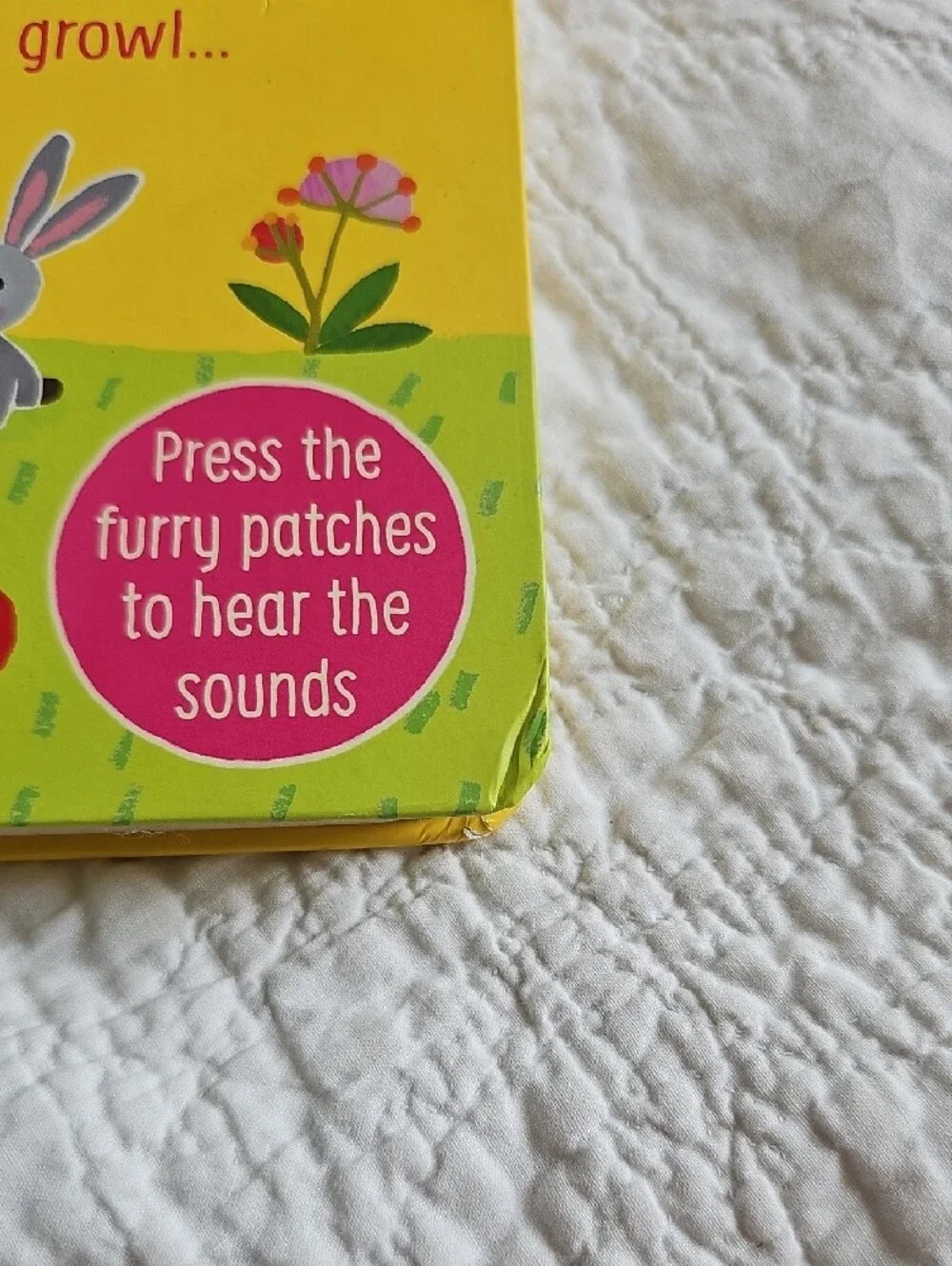 Born Yellow 'Don't Tickle the Bear!' Touchy-Feely Sound Book